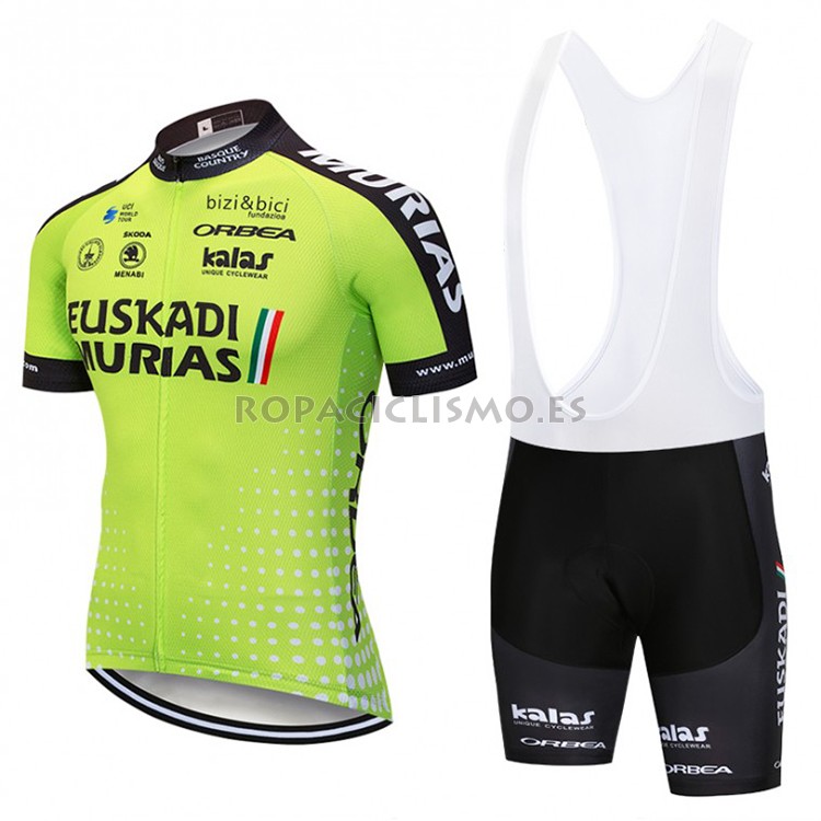 2018 Maillot Euskadi Murias Tirantes Mangas Cortas Verde